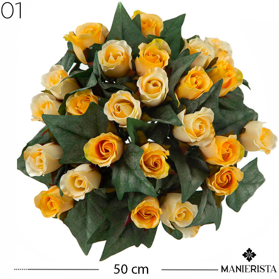 Bouquet XL con bocciolini di rosa ed edera