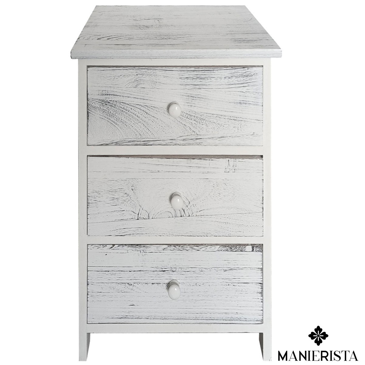 Mobiletto in legno rustico con 3 cassetti