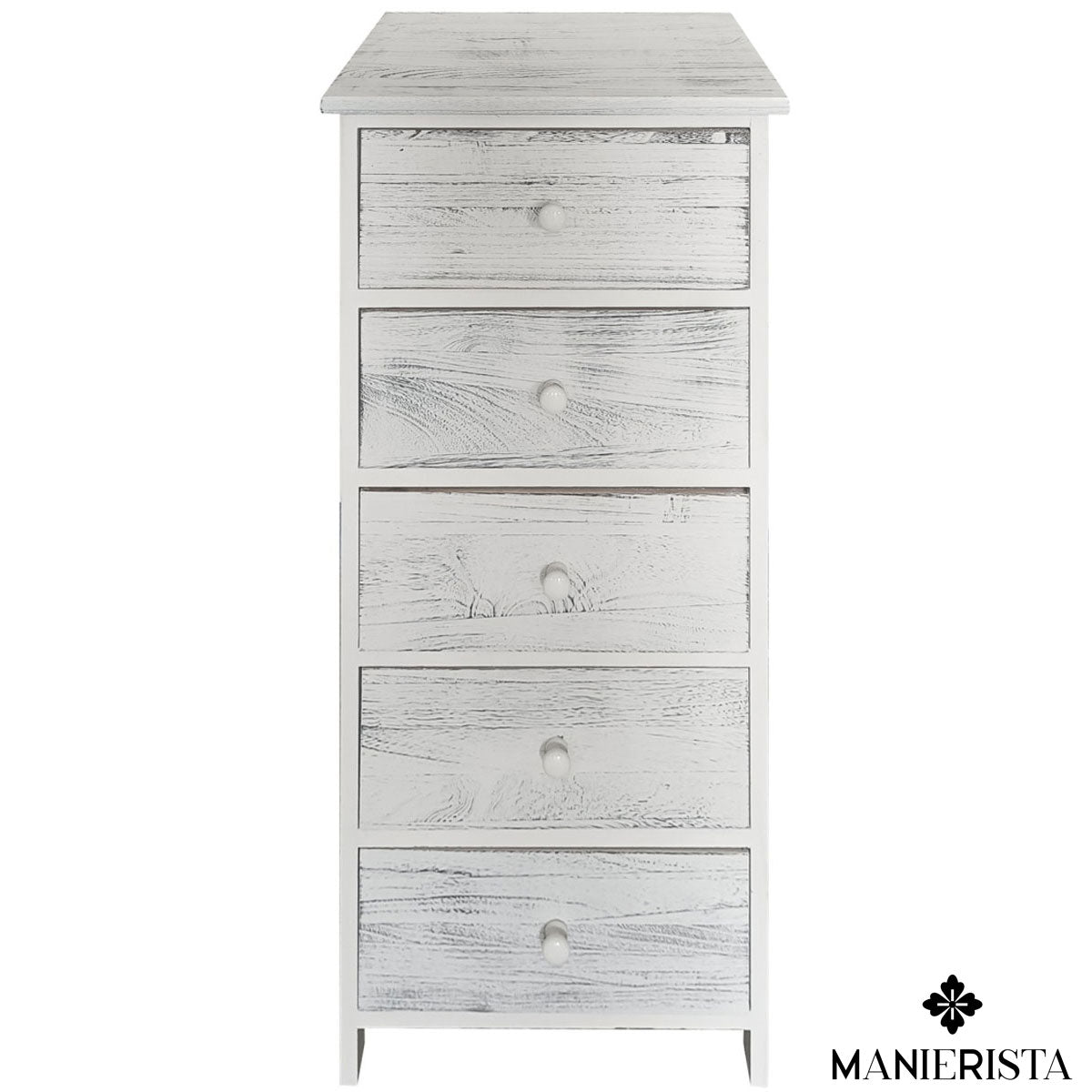 Mobiletto in legno rustico con 5 cassetti