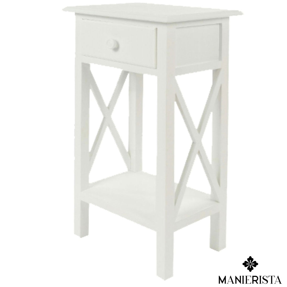 Mobiletto di legno con 1 cassetto con pedana