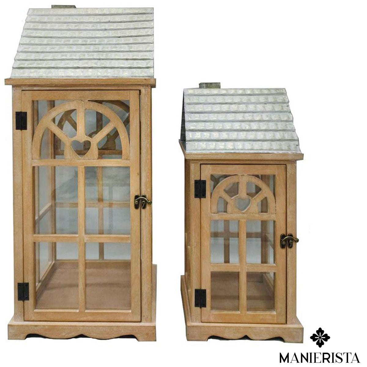 Set di due lanterne Home - marrone