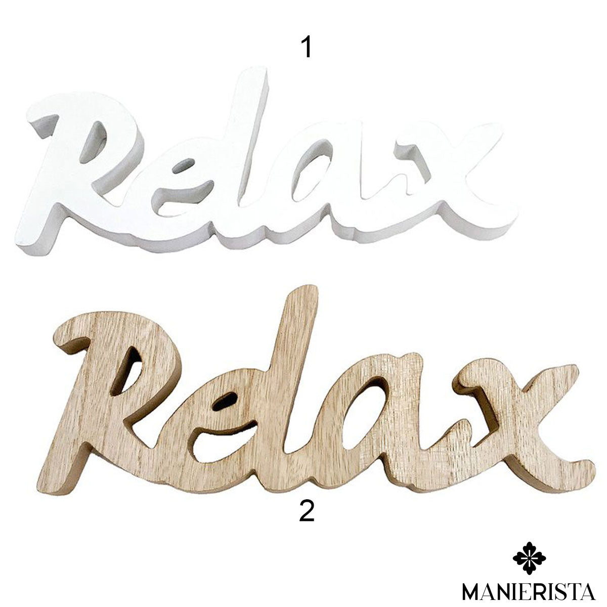 Scritta "Relax" in legno
