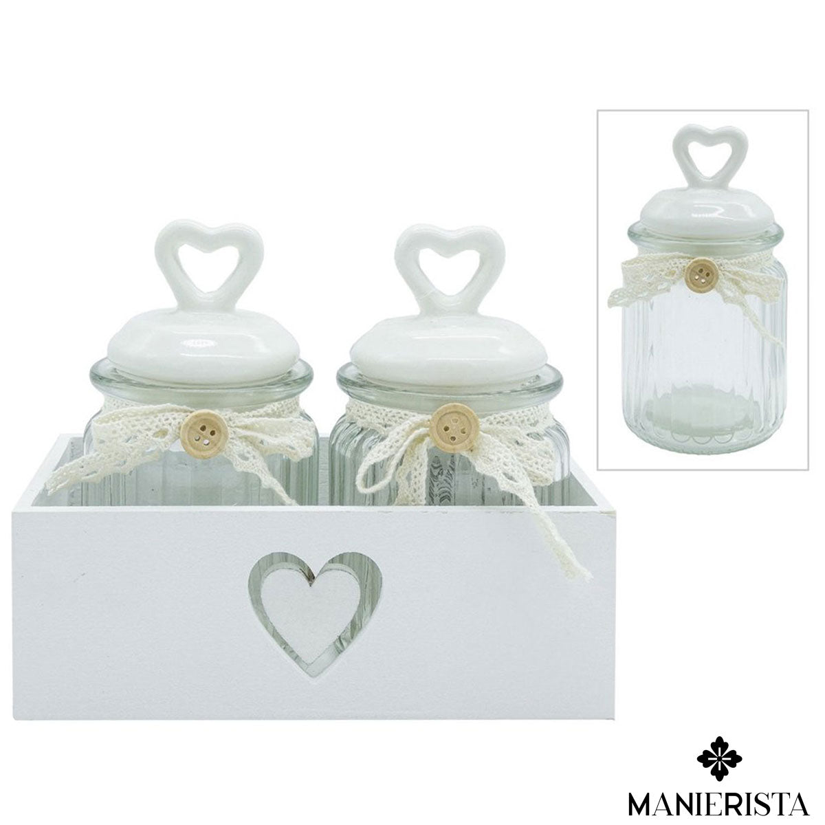 Coppia di barattoli in vetro - 300 o 600 ml