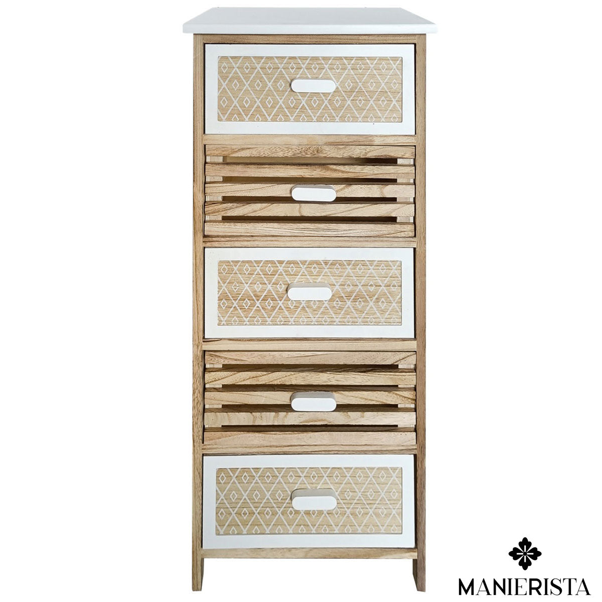 Mobiletto di legno con 5 cassetti