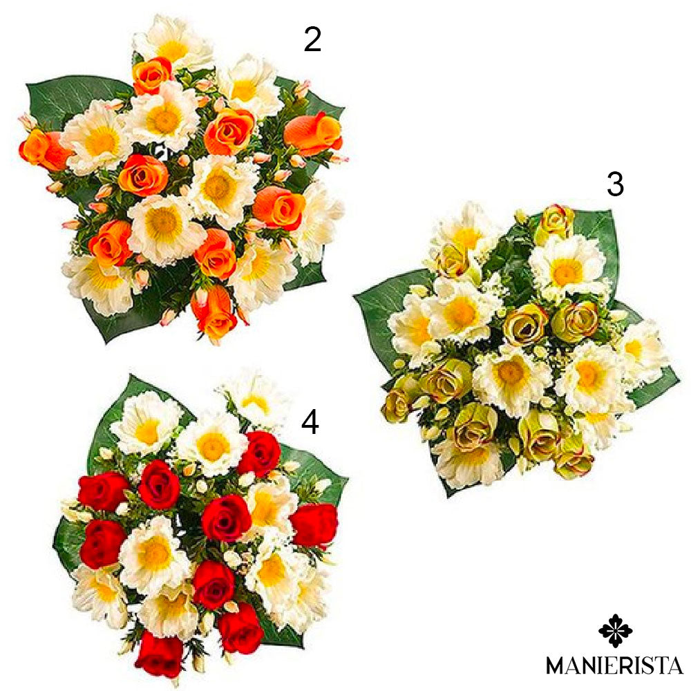 Bouquet con boccioli di rosa e anemoni