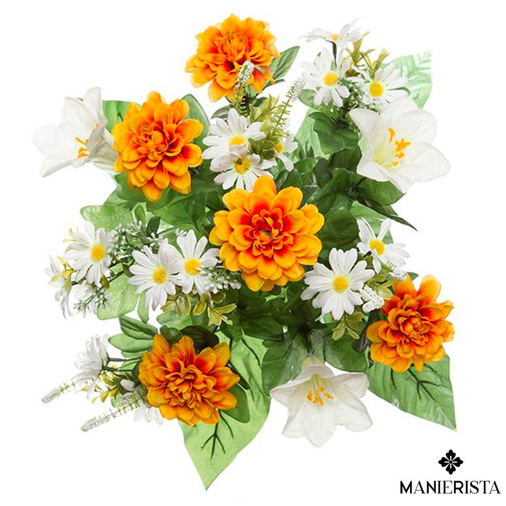 Bouquet di zinnie e gigli