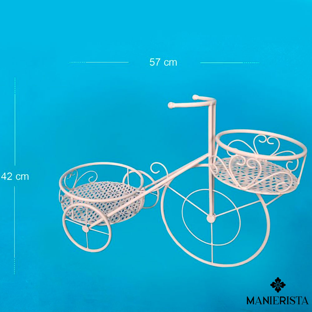 Bicicletta da decorazione con due porta piante