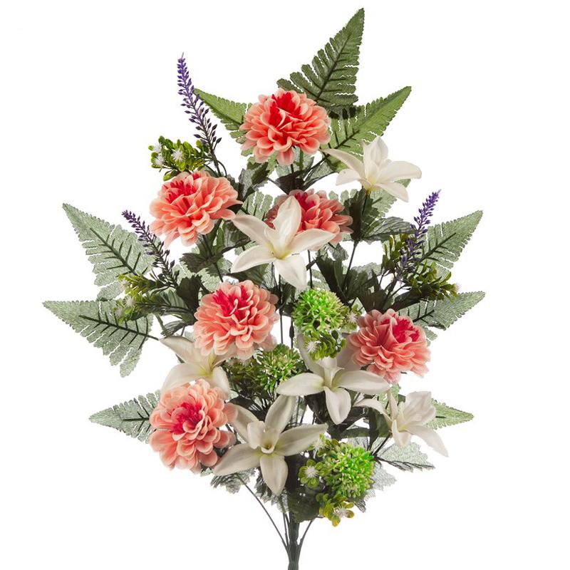 Bouquet di lavanda, orchidea e zinnia