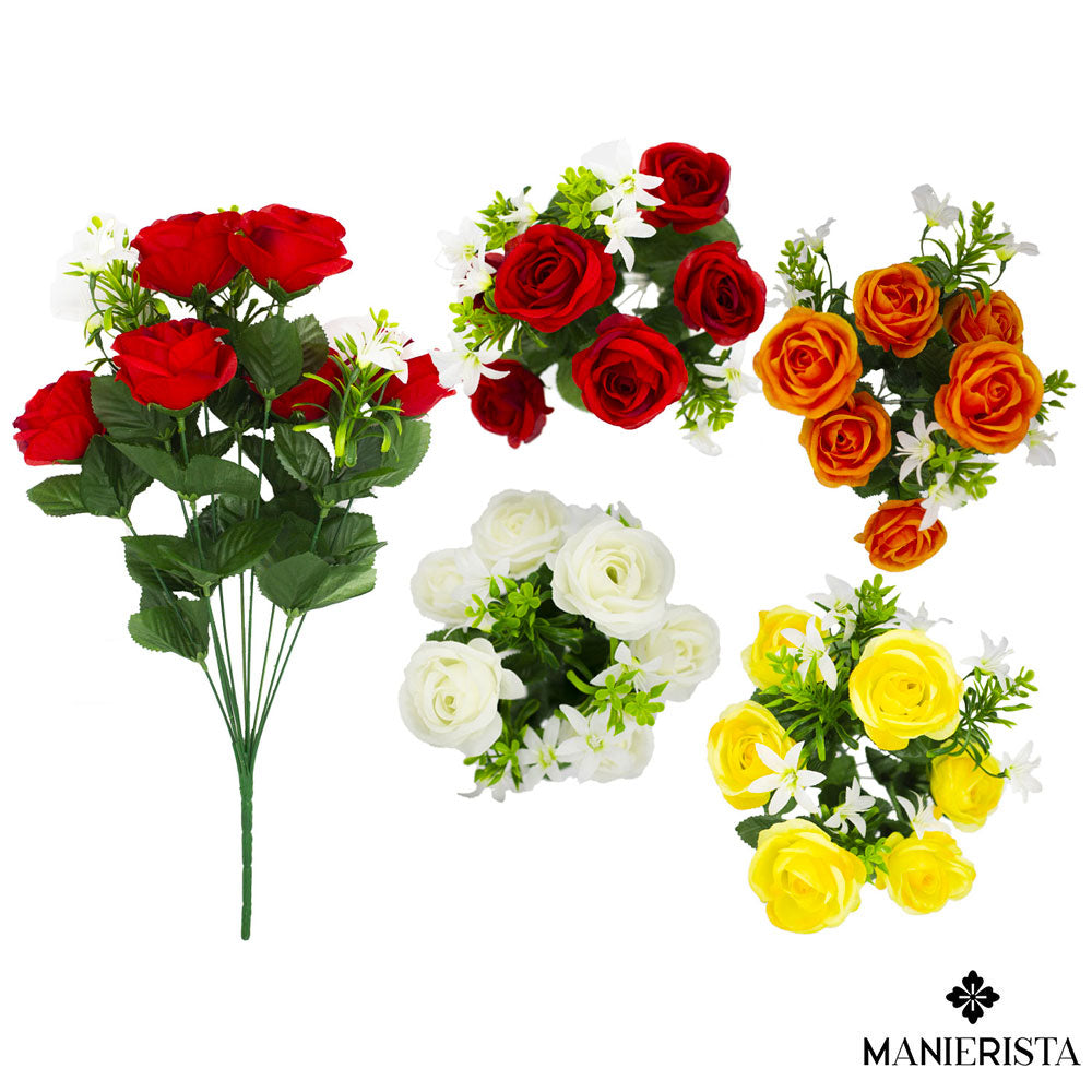 Bouquet di rose aperte e gelsomino