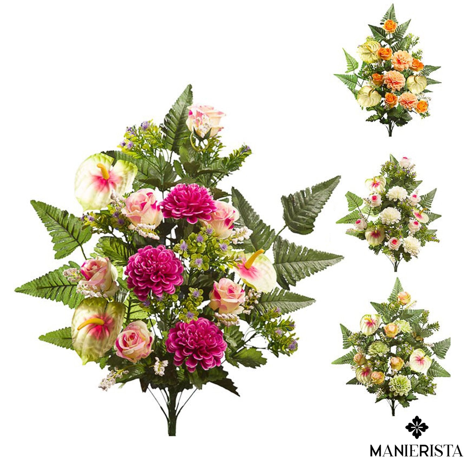 Pianta artificiale Dahlia in porcellana fredda centrotavola di fiori  autunnali -  Italia