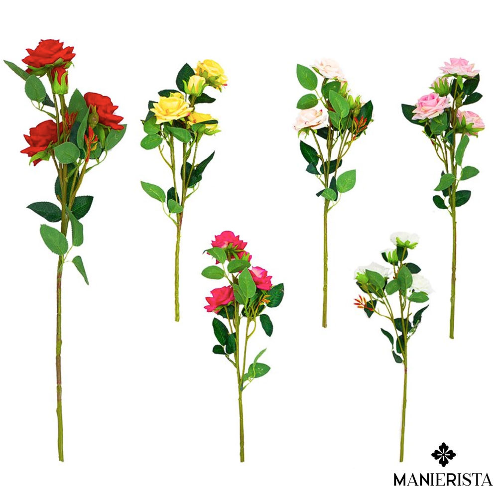 Ramo con roselline selvatiche in velluto